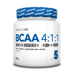 NUTRICORE BCAA 4:1:1 500 gram bezsmakowe